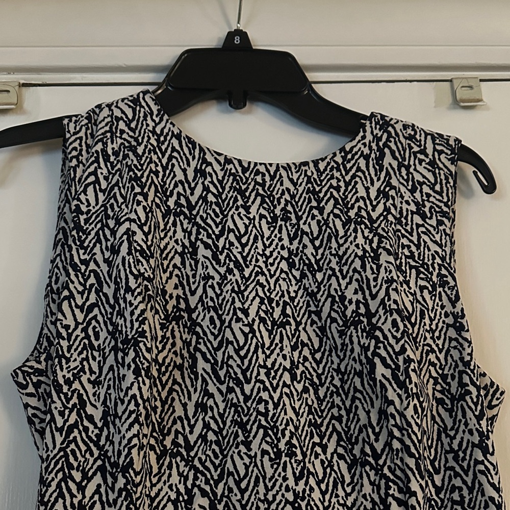 Calvin Klein Zebra Print Top in Black and White